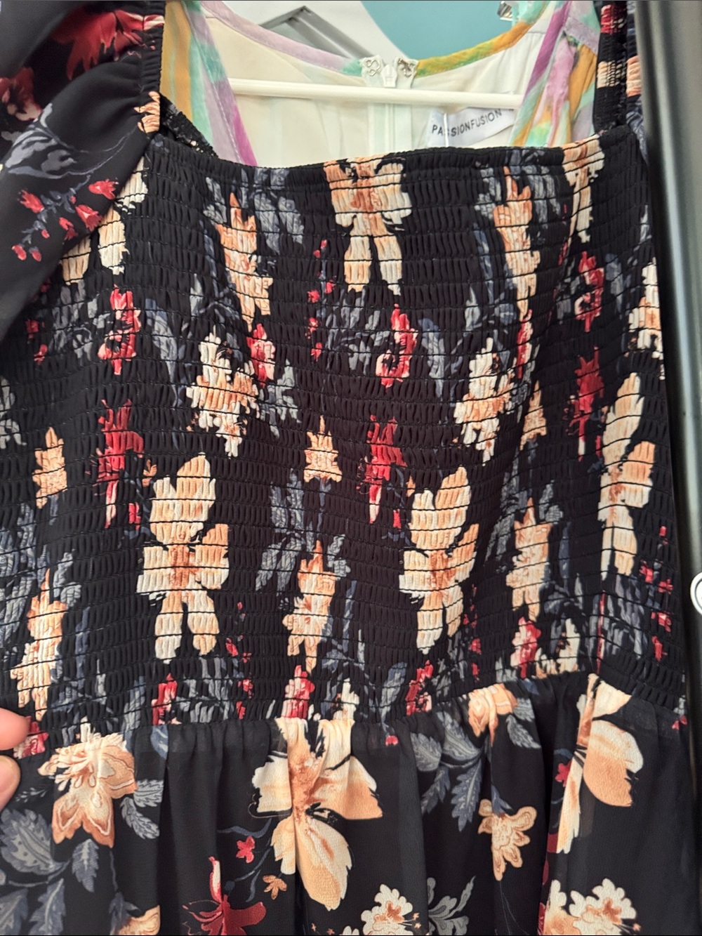 Baltic Born Black Floral Puff-Sleeve Midi Dress - Picture 5 of 5